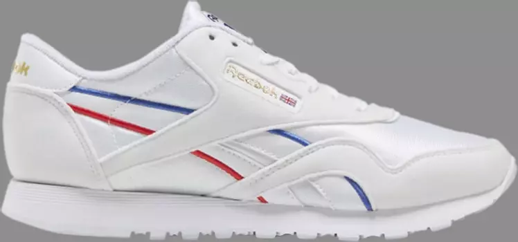 Кроссовки wmns classic nylon 'collage of flags - radiant red blue' Reebok, белый
