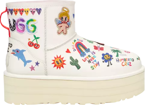 Кроссовки Wmns Classic Platform Boot 'Pop Sketch', белый