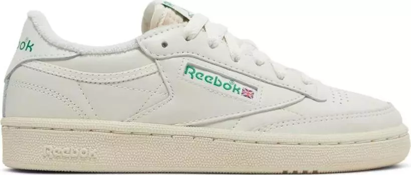 Кроссовки wmns club c 85 'chalk glen green' Reebok, белый