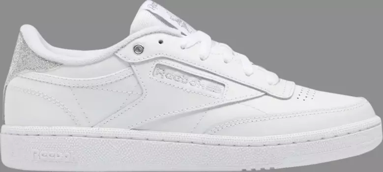 Кроссовки wmns club c 85 'white silver metallic Reebok, белый