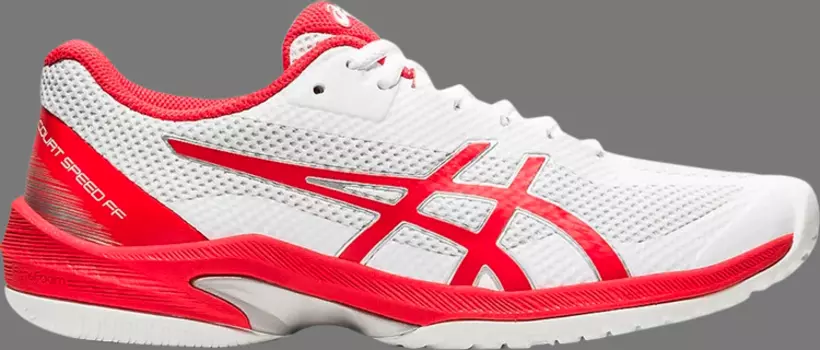 Кроссовки wmns court speed ff 'white fiery red' Asics, красный
