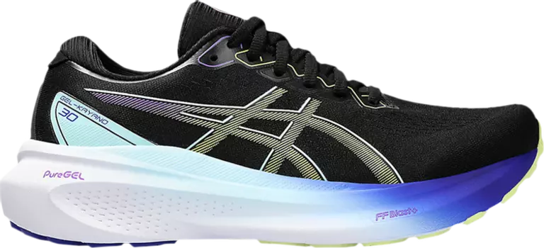 Кроссовки Wmns Gel Kayano 30 Wide 'Black Glow Yellow', черный