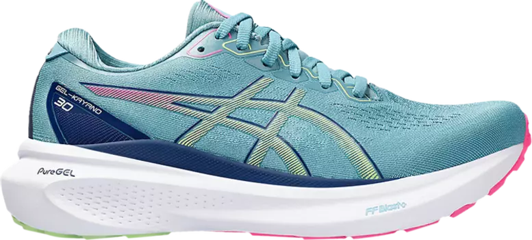 Кроссовки Wmns Gel Kayano 30 Wide 'Gris Blue Lime Green', синий
