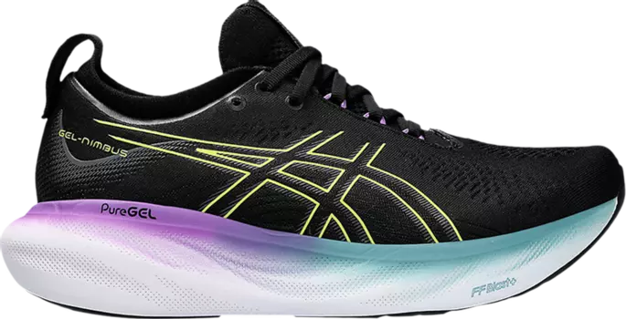 Кроссовки Wmns Gel Nimbus 25 Wide 'Black Glow Yellow', черный