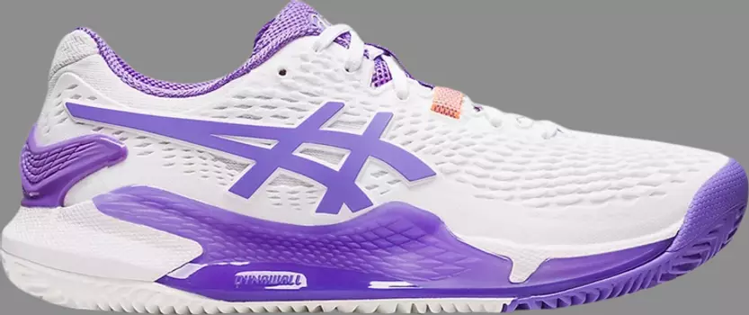 Кроссовки wmns gel resolution 9 clay 'white amethyst' Asics, белый