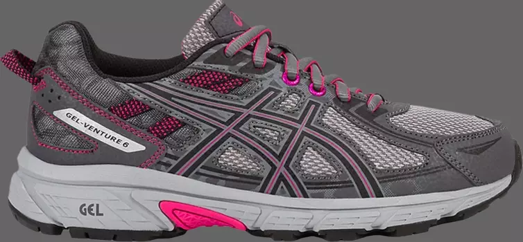 Кроссовки wmns gel venture 6 'carbon pink peacock' Asics, серый