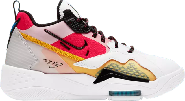 Кроссовки Wmns Jordan Zoom 92 White Siren Red University Gold, белый