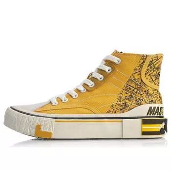 Кроссовки (WMNS) Li-Ning Superwave Canvas Hi 'Yellow Black', черный