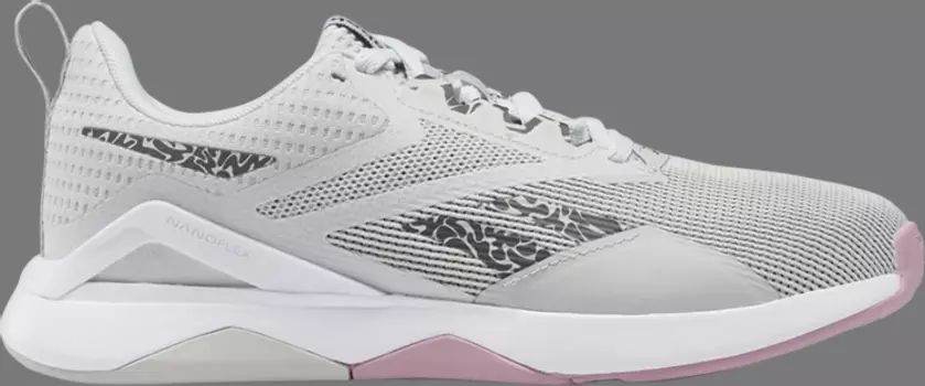 Кроссовки wmns nanoflex tr 2.0 'pure grey infused lilac' Reebok, серый