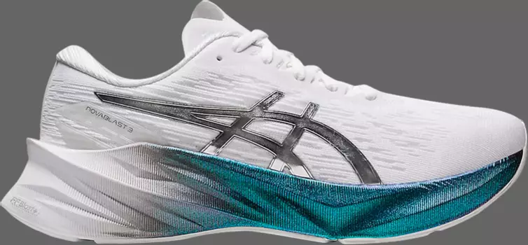Кроссовки wmns novablast 3 platinum 'white metallic blue' Asics, белый