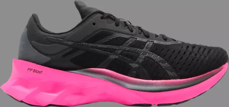 Кроссовки wmns novablast 'black pink glo' Asics, черный