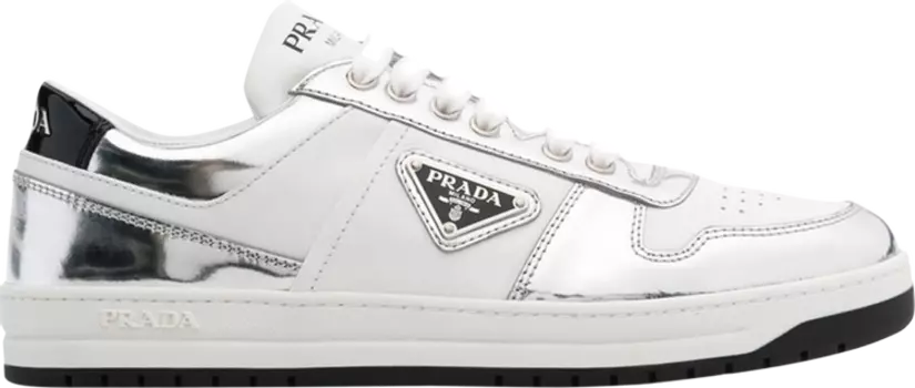 Кроссовки Wmns Prada Downtown Leather 'Silver White', серебряный
