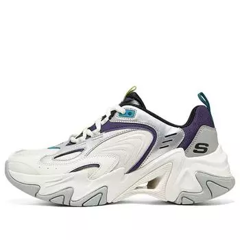 Кроссовки (WMNS) Skechers D'Lites Stamina Shoes 'White Silver Purple', белый