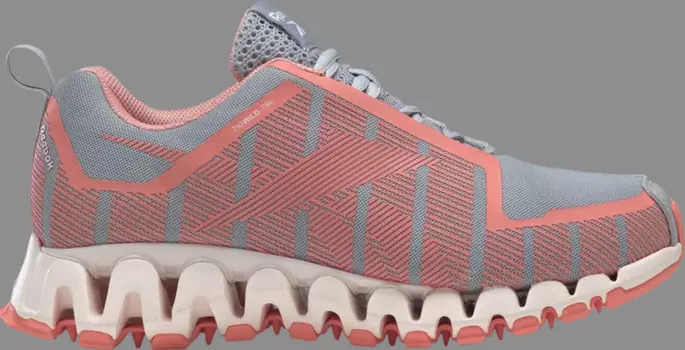 Кроссовки wmns zigwild trail 6 'grey twisted coral' Reebok, серый