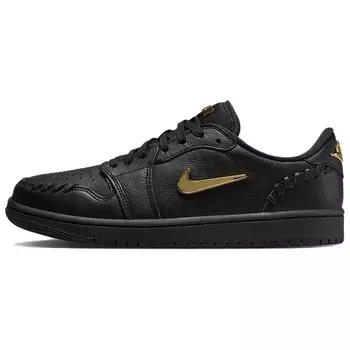 Кроссовки Women's Air Jordan 1 Low Method Of Make 'Black', черный/золотой