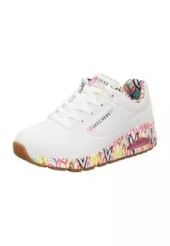 Кроссовки Women's Uno - Loving Love, рисунок граффити, женские SKECHERS, белый