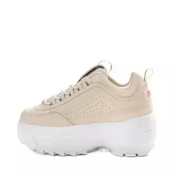 Кроссовки Womens Fila Disruptor Platform Wedge Athletic Shoe, цвет Whitecap Gray/Cork/Rose Gold