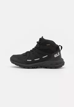 Кроссовки WOODLAND 2 TEXAPORE MID Jack Wolfskin, цвет black/grey