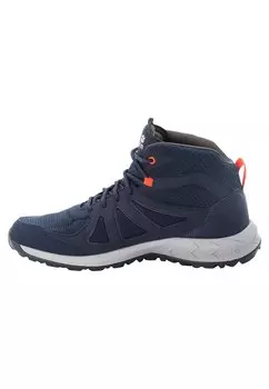 Кроссовки WOODLAND TEXAPORE MID M Jack Wolfskin, цвет dark blue / red