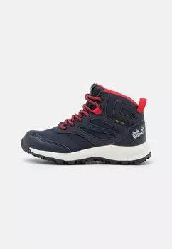 Кроссовки WOODLAND TEXAPORE MID UNISEX Jack Wolfskin, цвет night blue/red