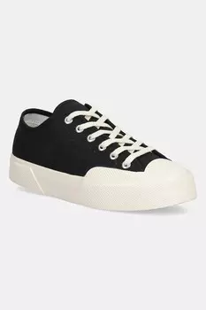 Кроссовки Works low cut из хлопкового холста Superga, черный