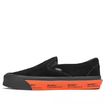 Кроссовки wtaps x classic slip-on lx 'black orange' Vans, черный