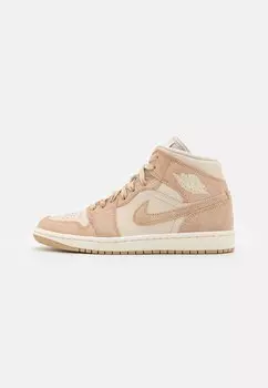 Кроссовки высокие AIR JORDAN 1 MID SE, цвет legend light brown/legend medium brown/sail