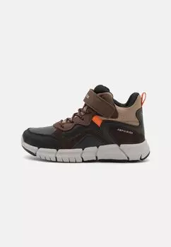 Кроссовки высокие FLEXYPER BOY ABX Geox, цвет chestnut/coffee