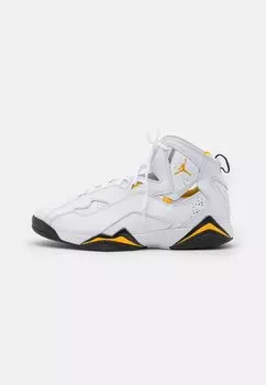 Кроссовки высокие JORDAN TRUE FLIGHT, цвет white/black/yellow ochre