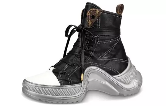 Кроссовки высокие Louis Vuitton Archlight 1.0, черный / белый / серебряный