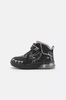 Кроссовки высокие MARVEL AVENGERS BLACK PANTHER LIGHT UP GRAYJAY Geox, цвет black/silver