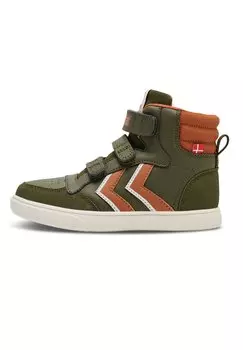 Кроссовки высокие STADIL PRO JR Hummel, цвет olive night
