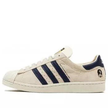 Кроссовки x a bathing ape superstar 80s 'tan' Adidas, бежевый