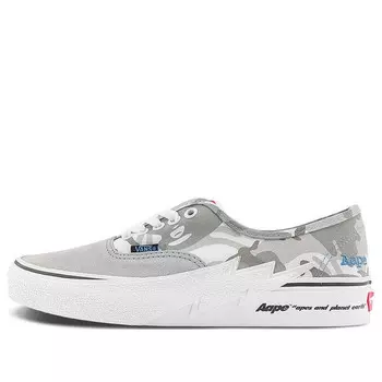 Кроссовки x aape authentic bolt sneakers 'grey blue' Vans, серый