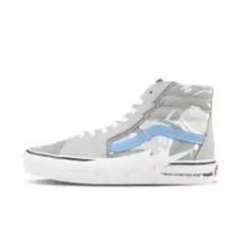 Кроссовки x aape sk8-hi 'grey white blue' Vans, серый
