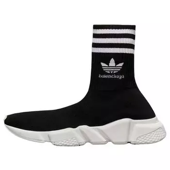 Кроссовки x adidas originals speed sneakers 'black white' Balenciaga, черный