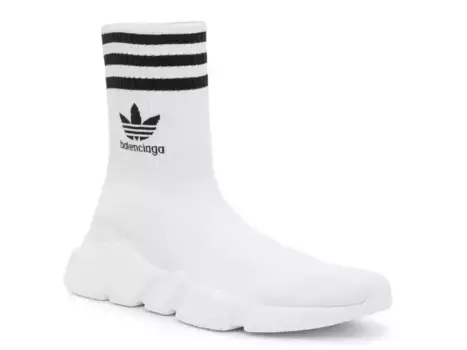 Кроссовки x adidas Speed High-Top Sneaker Balenciaga, белый/черный