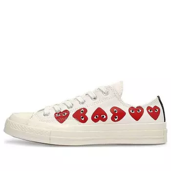 Кроссовки x comme des garcons play chuck 70 low multi heart 'white red' Converse, белый