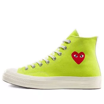 Кроссовки x comme des garcons play chuck 70 high 'bright green' Converse, зеленый