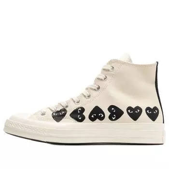 Кроссовки x comme des garcons play chuck 70 hi 'multi heart - milk black' Converse, мультиколор