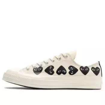 Кроссовки x comme des garcons play chuck 70 low 'multi heart - white black' Converse, мультиколор