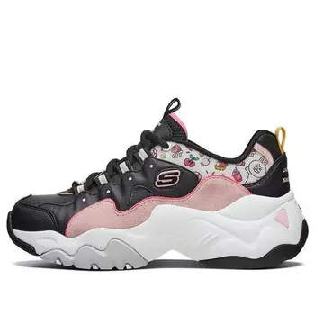 Кроссовки x line friends d'lites 3.0 low-top clunky shoes black/pink Skechers, черный