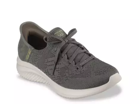 Кроссовки X Martha Stewart Hands Free Slip-Ins Ultra Flex 3.0 Sneaker Skechers, темно-зеленый