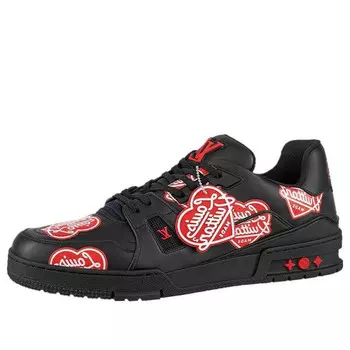 Кроссовки x nigo trainers 'black with red logo hearts' Louis Vuitton, черный