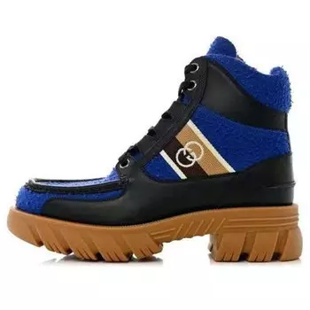 Кроссовки x north face romance ankle high boots 'royal blue black' Gucci, синий