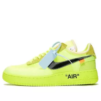 Кроссовки x off-white air force 1 low 'volt' Nike, мультиколор