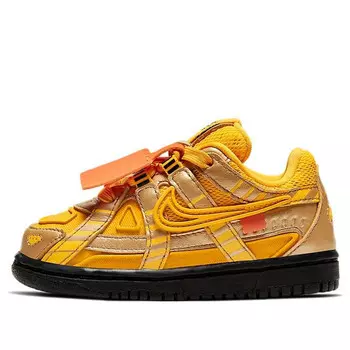 Кроссовки x off-white rubber dunk 'university gold' Nike, черный
