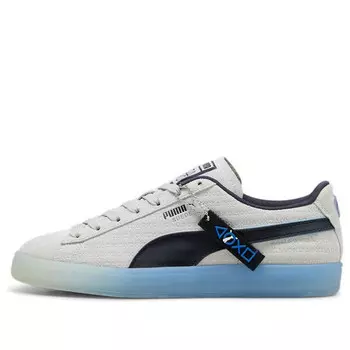 Кроссовки x playstation suede 'glacial grey navy' Puma, серый