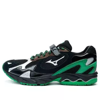 Кроссовки x randomevent wave rider 1 'black green silver' Mizuno, черный