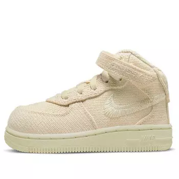 Кроссовки x stussy air force 1 mid 'fossil' Nike, бежевый